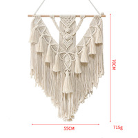 Nouvelle tapisserie tissée à la main de style Boho de luxe fantaisie avec décor mural en macramé
