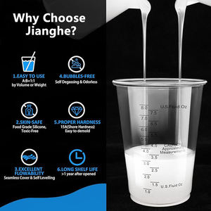 Grosir transparan Platinum menyembuhkan 5 Pantai silikon cair lembut karet untuk sabun cetakan membuat - Product Image 3