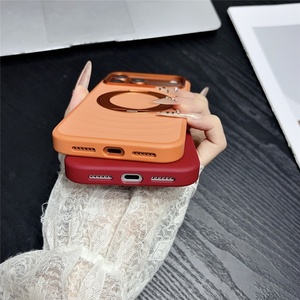 เคสโทรศัพท์มือถือแม่เหล็กแบบหรูหรา ลายริ้วแบบด้าน สำหรับ iPhone 18 14 15 16 17 Pro Max พร้อมการปกป้อง 360 องศา °   ฝาครอบป้องกันขาตั้งแบบวงแหวนโลหะ - Product Image 3