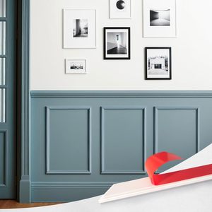 Moulure murale flexible en <span class=keywords><strong>PVC</strong></span> <span class=keywords><strong>de</strong></span> 9,8 pieds, auto-adhésive, à peler et coller, pour cadre <span class=keywords><strong>de</strong></span> chaise et décoration <span class=keywords><strong>de</strong></span> miroir mural à domicile - Product Image 1