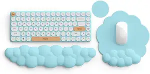 Benutzer definiertes Logo Memory Foam Schreibtisch matte Gel Keyboard Desk Pad und Gaming Mouse Pad mit PC Wrist Rest Mouse Pad Set für Office Home