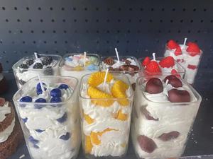 DIY helado estilo mejor comida afrutada forma perfumada cera de soja pastel tarro de cristal vela Gife Set - Product Image 5