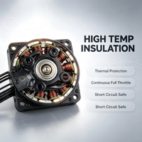 Moteur Brushless FPV Résistant aux Hautes Températures Isolation 1350KV 1750KV 4S 6S 5 Pouces Pièces Détachées de Drone à Vol en Vol Continu à Pleine Accélération