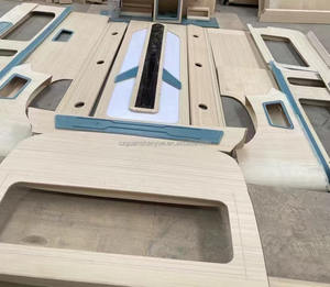 Biace ชุดตกแต่งภายในหรูหราพร้อมทีวีขนาด40นิ้วพาร์ทิชันยกระดับทำจากไม้บาร์ที่นั่งตู้เย็นและตู้ไวน์ - Product Image 6