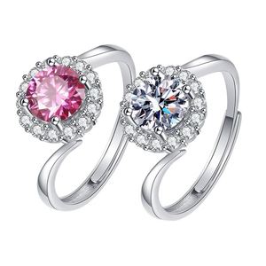 Bague Torsadée Plaqué Platine Imitation Diamant Moissanite Tournesol 1 Carat pour Femme, Bague de Mariage Scintillante en Zircon pour Femme - Product Image 4