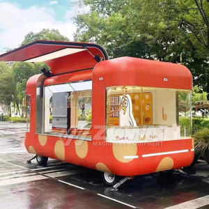 Energy Efficient Drivable Mobile Food Cart <b>Electric</b> Food Truck Custom Interior for <b>BBQ</b> Burger Hot Dog Retail - Product Image 6