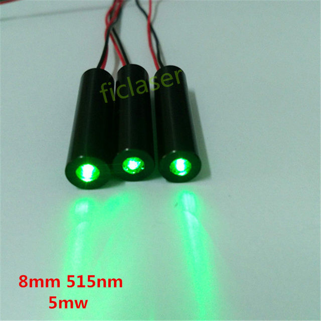 515 520nm5mw green dot laser module 8mm high-stability green laser low-temperature resistant