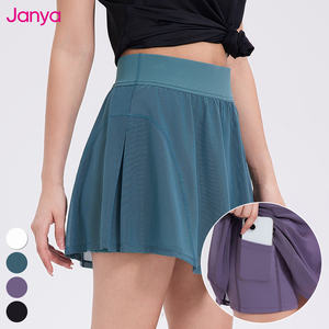 Großhandel Damen Peak Ball Sportswear High Waist Sport Golf Röcke Mesh <span class=keywords><strong>2</strong></span> in 1 Mini Peakball Tennis rock mit Pocket Shorts - Product Image 1