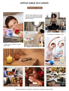 FRHY Vente en gros <span class=keywords><strong>de</strong></span> bougies <span class=keywords><strong>de</strong></span> luxe à l'aromathérapie en cire <span class=keywords><strong>de</strong></span> soja, bougies parfumées faites à la main sans fumée, ensemble <span class=keywords><strong>de</strong></span> bougies pour Thanksgiving, cadeau <span class=keywords><strong>de</strong></span> Diwali - Product Image 6