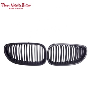 Grille avant série 5 <span class=keywords><strong>E60</strong></span> E61 d'usine pour BMW <span class=keywords><strong>noir</strong></span> mat Double grille de ligne à lamelles ABS matériel gril de rein pour BMW <span class=keywords><strong>E60</strong></span> 2004-2009 - Product Image 2