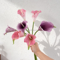 Groothandel Kunstmatige Calla Lelies voor Bloemdecoratie Evenementen, Real Touch PU Zachte Aanraking Lange Steel Calla Lelies voor Bruiloften en Feesten