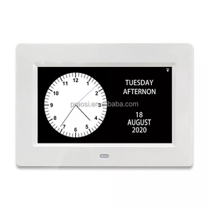 <strong>Analog</strong> <strong>Clock</strong> + Digital <strong>Clock</strong> Display 7&quot; <strong>LCD</strong> Dementia <strong>Clock</strong> With Medicine Reminder Alarm - Product Image 1