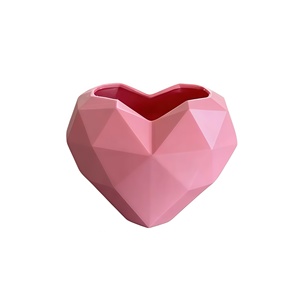QY QY-2933 Maceta Geométrica en Forma de Corazón para Exteriores, Impresa en 3D con PLA, para Suculentas, Decoración Creativa de Escritorio para el Día de San Valentín - Product Image 1