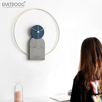 Montre murale en métal Durable, horloge de salon, décor moderne en bois et béton, à découper, mouvement silencieux,