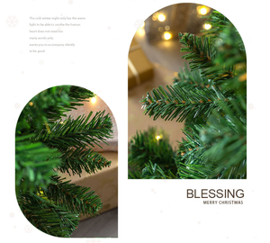 Venta caliente PVC verde árbol de Navidad LED árbol artificial lápiz árbol delgado <span class=keywords><strong>y</strong></span> largo decoración de Navidad - Product Image 6