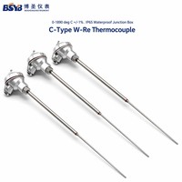 BSYB Waterproof Junction Box C Type Thermocouple 0-1890 deg C +/-0.25% Temperature Sensor Probe