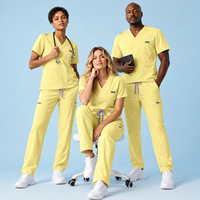 Nouveaux ensembles d'uniformes médicaux personnalisés 2026 pour femmes, avec taille élastique, pantalon large en tissu Spandex, pour infirmières