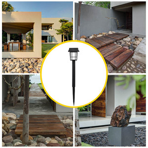 Lámpara Solar de Jardín Hejia Negra de 12W LED para Exteriores, Iluminación de Caminos y Césped para Patios, Parques y Caminos - Product Image 2