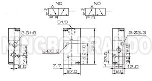 3A110-06 بوصة Air posose صمام طيار هوائي مغلق عادة 3A110-06 nc 3a110-nc مفتوح عادة 3A110-06-NO - Product Image 5