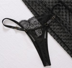 2025年ファッション女性視点トレンドセクシースリングロングドレス女性スカートセクシーランジェリーセットメッシュシースルースリム下着 - Product Image 2