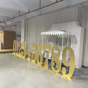 Large Gold Acrylic Mirror Number <b>Stand</b> for Party Decorations SMOOTH New Arrival Birthday <b>Backdrop</b> for Events - Product Image 3