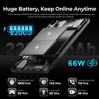 Tableta Industrial Resistente Fossibot Octa Core MTK DT2 Android, Carga Rápida de 66W, 12GB+256GB, 22000mAh, PC Personal Resistente