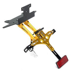 ... Marco de matrícula de cola corta de motocicleta de aluminio 6061-T6 mecanizado CNC luz de matrícula LED integrada - Product Image 2