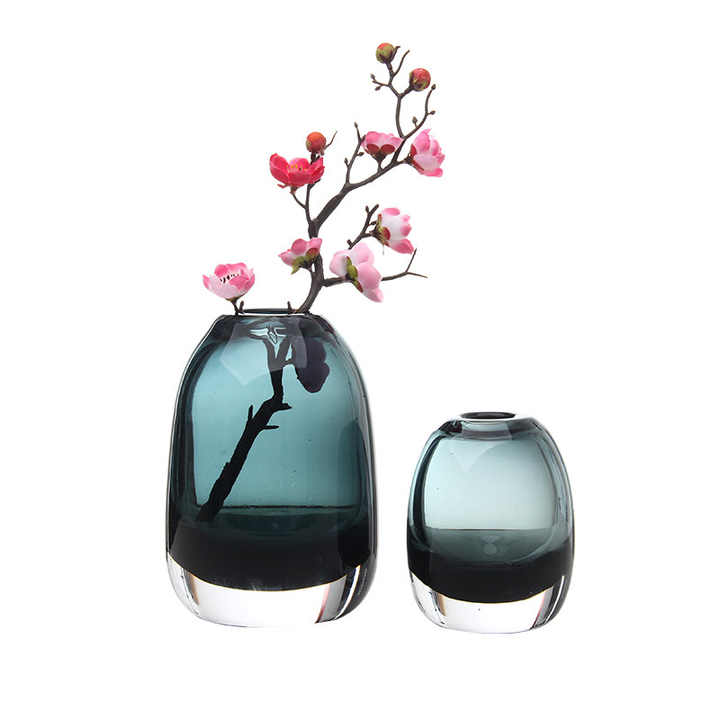 中国美術 青花 山水紋 瓶 高27.5cm(HA371)