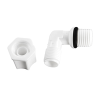 Conectores de Tubo JACO de 1/4, Conector de Compresión de Codo Macho de Plástico de Baja Presión, para Purificador de Agua por Ósmosis Inversa (RO)