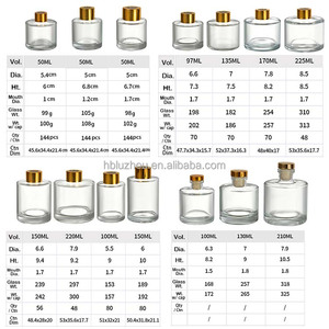 Bouteille diffuseur à roseaux <span class=keywords><strong>de</strong></span> luxe 200 ml, en <span class=keywords><strong>verre</strong></span> cristal transparent 220 ml avec bouchon doré, flacon vaporisateur <span class=keywords><strong>de</strong></span> parfum d'ambiance 100 ml à col serti - Product Image 5