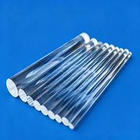 Barre de quartz de silice fondue de haute pureté 99,99 %, guide de lumière optique, élément chauffant, semi-conducteur UV, OEM