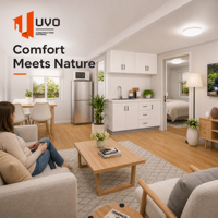 Maison extensible de luxe UVO 20FT : Maison en kit à montage rapide en 15 minutes |   Maison pliable certifiée CE, IBC et AS/NZS