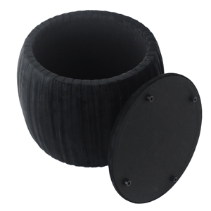 Elegante Pouf Rosa con Contenitore, Sgabello da Camera, Poggiapiedi, Seduta Imbottita - Product Image 4