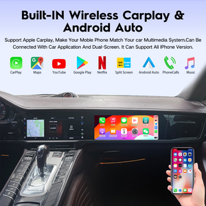 Autoradio Android Qualcomm à double écran 12,3 pouces avec CarPlay sans fil pour <span class=keywords><strong>Porsche</strong></span> Panamera 970, navigation GPS, multimédia, caméra 360° - Product Image 3