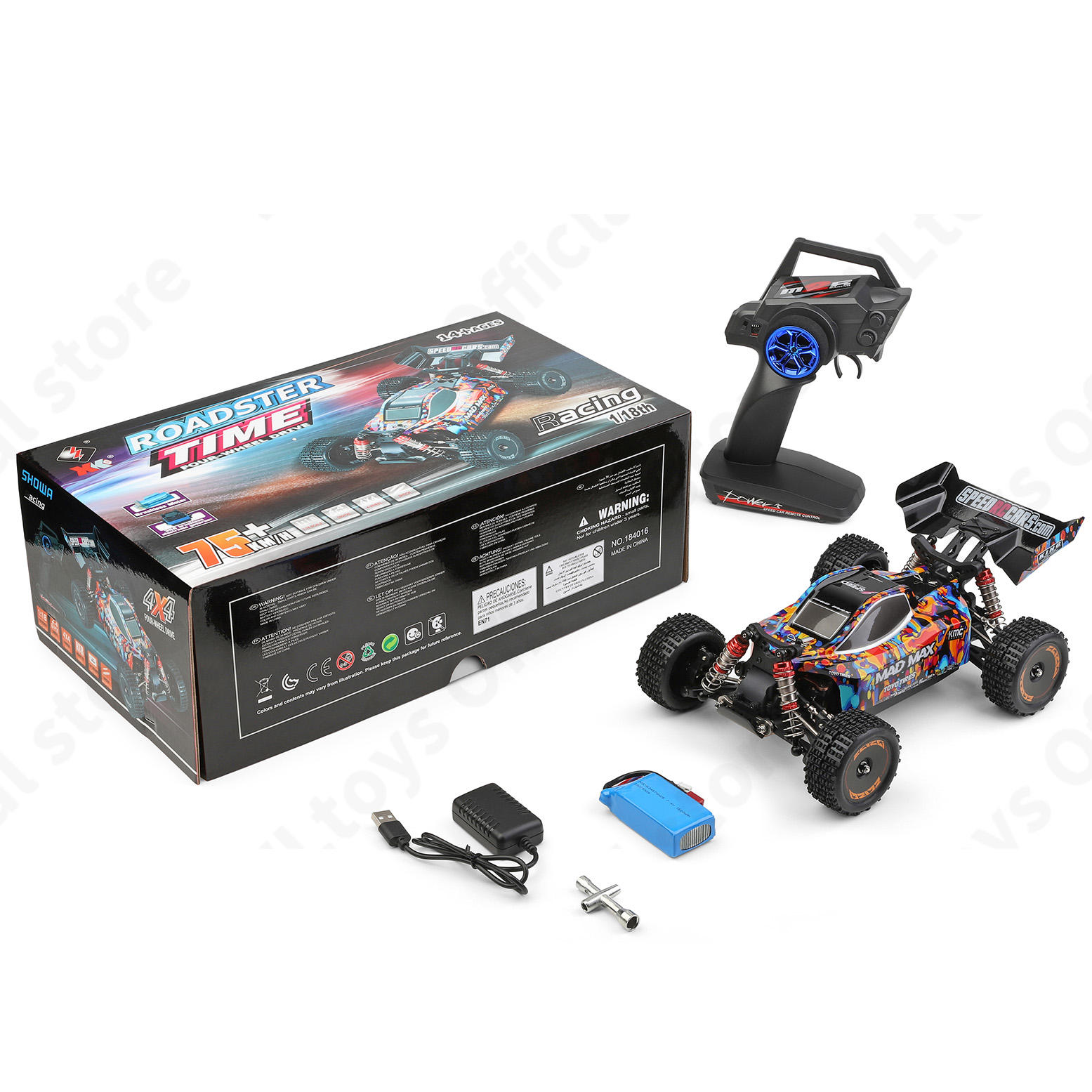 WLTOYS 184016 Brushless Motor RC Truck - 75KM/H 1:18 4WD Electric