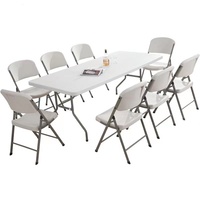 Table pliante en plastique, Portable, loisirs, pique-nique, Banquet léger, événements en plein air, mariage, vente en gros