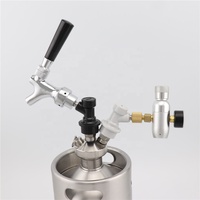 Mini-distributeur de fût à Double bille en acier inoxydable, connecteur de bière à raccord rapide avec système Co2 pour la culture de fût de bière