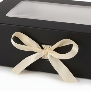 Recycled Cardboard Rigid Gift Box with Window <b>Magnetic</b> Closure Custom Logo Printed Matt Lamination - Product Image 2