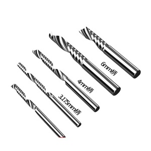 Gran Oferta personalizada ODM/OEM broca espiral de aleación de carburo de una sola flauta herramientas CNC brocas de enrutador de corte para fresa de PVC Acrílico - Product Image 6