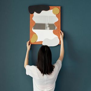 Abstract Irregular Framed Wall Art Off <b>White</b> Scandinavian Style Home Decor <b>Hanging</b> Item Single Piece Package - Product Image 1
