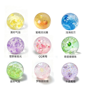 Bolas Multicolores Hechas a Mano, Juguetes Antiestrés Creativos y Únicos, Juguetes Sensoriales de Descompresión con Rebote Lento y Textura Transparente - Product Image 1