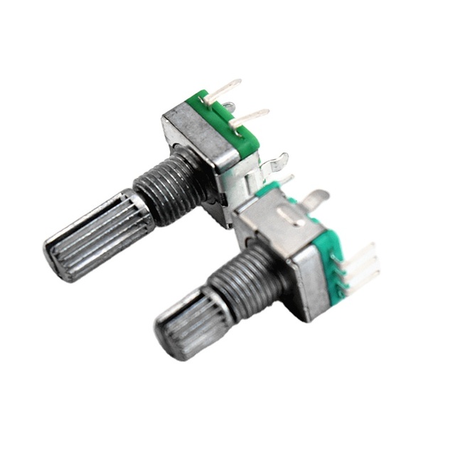 PCB CW/CCW Encoder 7 Pin 15 20 30 Pulses MM Round Half Handle Encoder Shaft Length 15Mm / 20Mm EC11 Rotary Encoder With Switch