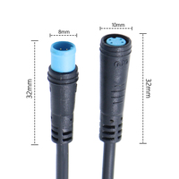 Connecteur de câble circulaire femelle mâle étanche IP65 en cuivre M8/M12, options 2 broches, 17 broches, 3 broches, 4 broches, 5 broches, 8 broches, 12 broches, pour vélo électrique