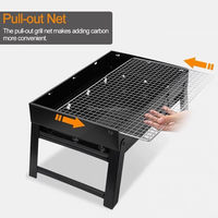 Barbecue au charbon de bois portable pliable 17 pouces, barbecue compact de table, petit barbecue pour l'extérieur
