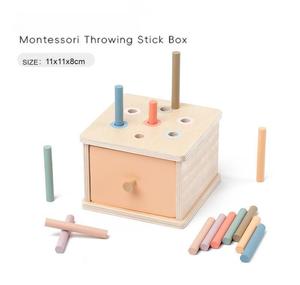 Wooden Toys Color and Shape Classification Wooden <b>Box</b> (Insert Rod Version) - Product Image 4