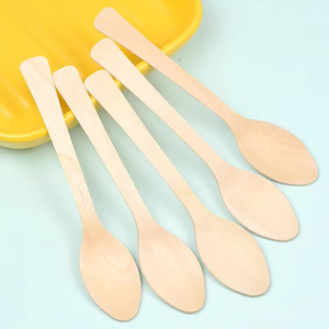 Gỗ Bạch Dương tự nhiên Fancy gỗ dùng một lần dao kéo muỗng nĩa Knife <span class=keywords><strong>Set</strong></span> - Product Image 4