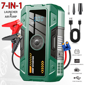 Arrancador de Baterías Portátil Helloleiboo Verde de 6000mAh y 1000A con Bomba de Inflado, Abrazaderas Estándar, Banco de Energía de Emergencia de 12V - Product Image 3