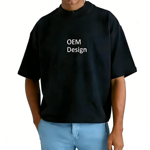 Fabricante de Ropa Urbana Premium Personalizada para Hombre con Diseño Único, Impresión Digital, Logotipo Completo, Talla Grande, Camiseta con Hombros Caídos - Product Image 1