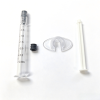 Seringue en verre Luer Lock de 3 ml de qualité supérieure, distributeur de liquide cosmétique avec bouchon en caoutchouc à double joint et tige de couleur personnalisable