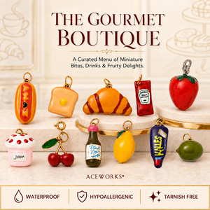 La Boutique Gourmet | Dije con Colgante <span class=keywords><strong>de</strong></span> Comida y Fruta en Acero Inoxidable Chapado en Oro <span class=keywords><strong>de</strong></span> 18K con PVD para la Fabricación <span class=keywords><strong>de</strong></span> Joyería | Resistente al Agua y Duradero - Product Image 1